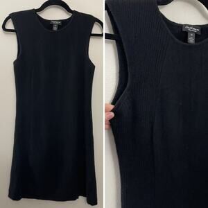 Lord & Taylor‎ Vintage Minimalist Quiet Luxury 100% Cashmere Sweater Dress M